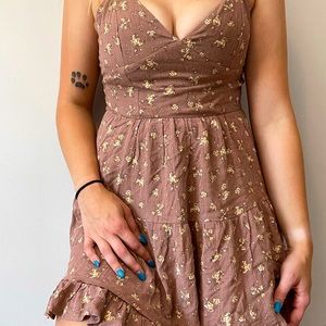 Garage brown floral dress